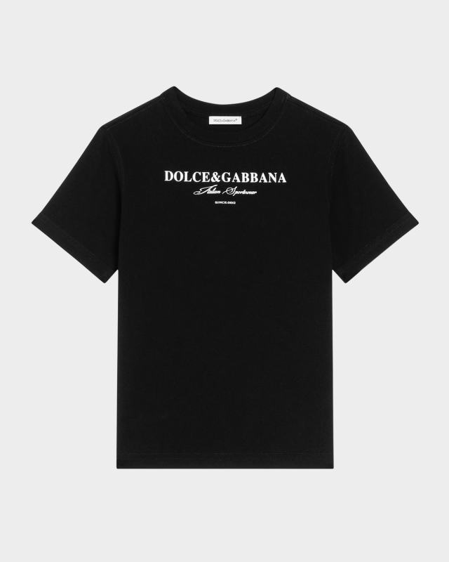 Boy's Contrast Logo-Print T-Shirt, Size 8-